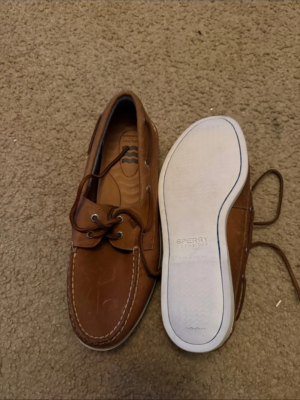 Men's Sperry Brown Leather Boat Shoes